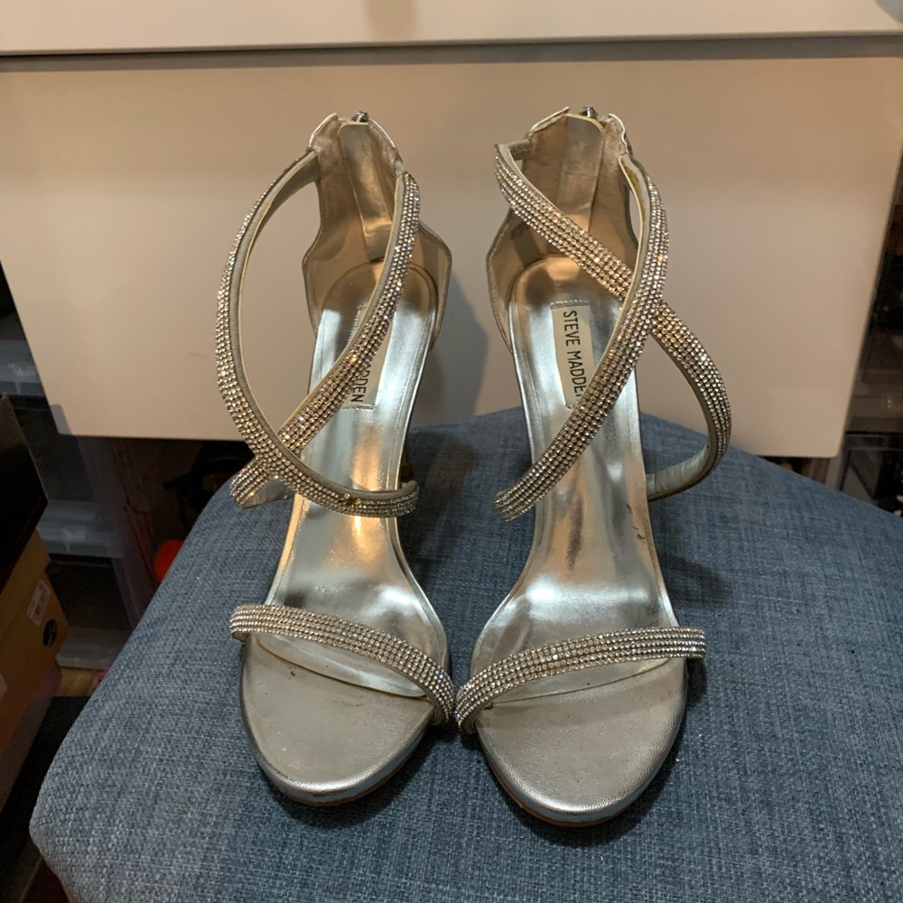 Multi Rhinestone High Heel Sandals